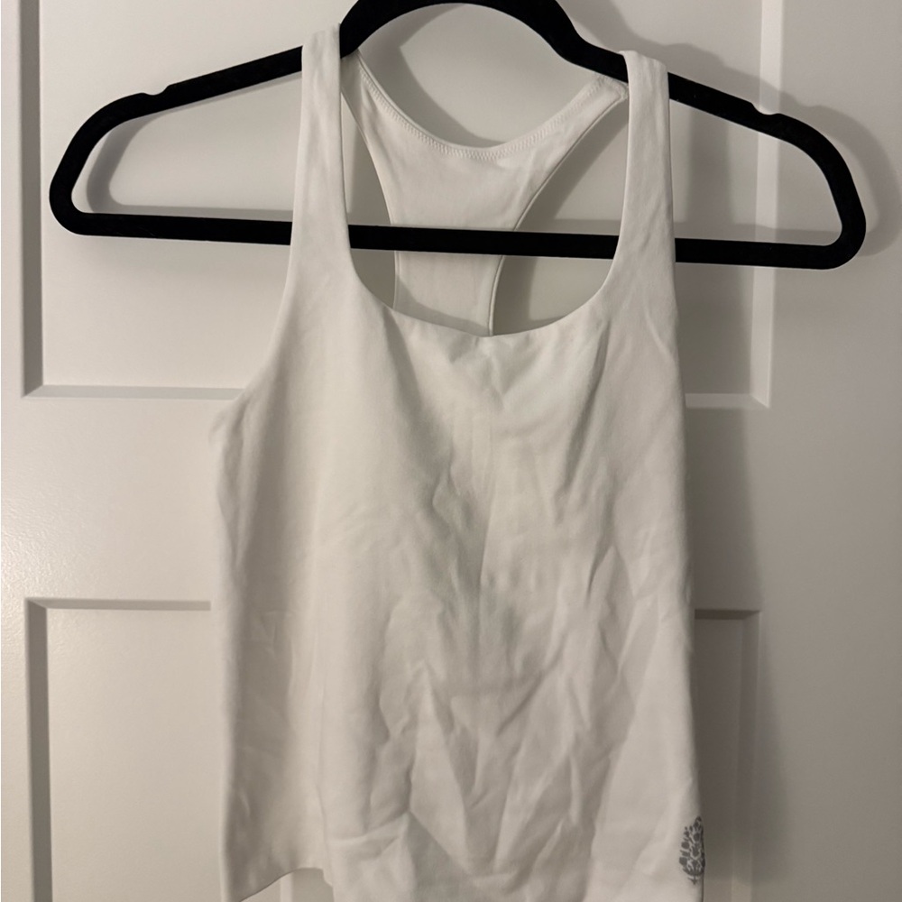 Free People Cream Sleeveless Crop Tank Top